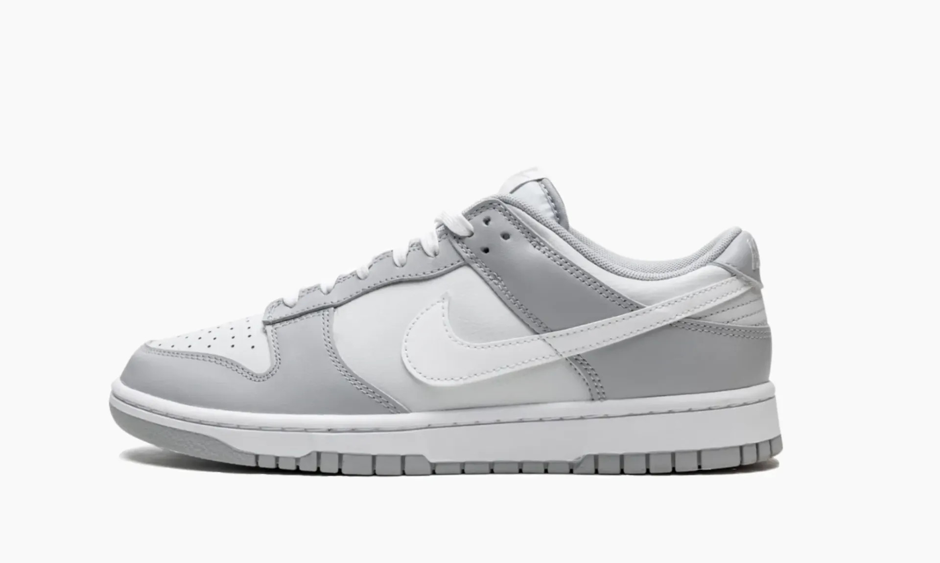 nike dunk low two toned grey / grey fog